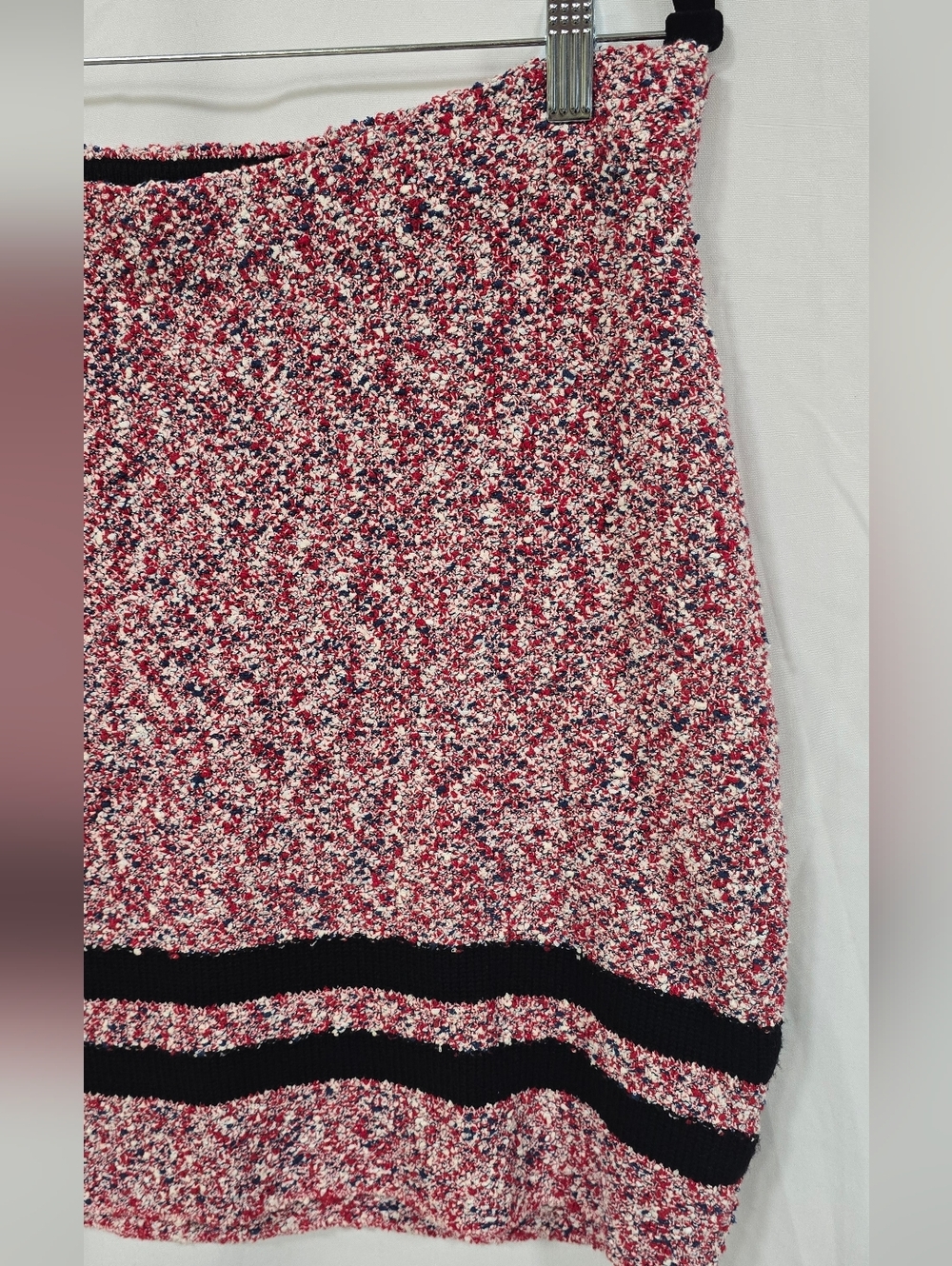 Rag & Bone L Halstead boucle varsity skirt runway tweed, pull up, elastic waist - Picture 4 of 8